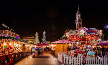 Christmas market in Bolzano, Italy. European Christmas Markets.