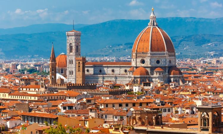 Florence, Italy. Shopping for leather in Florence.