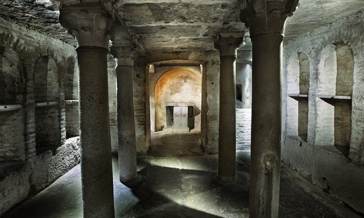 The roman catacombs.