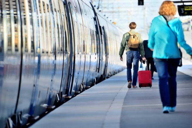 Milan Central Station platform and passengers